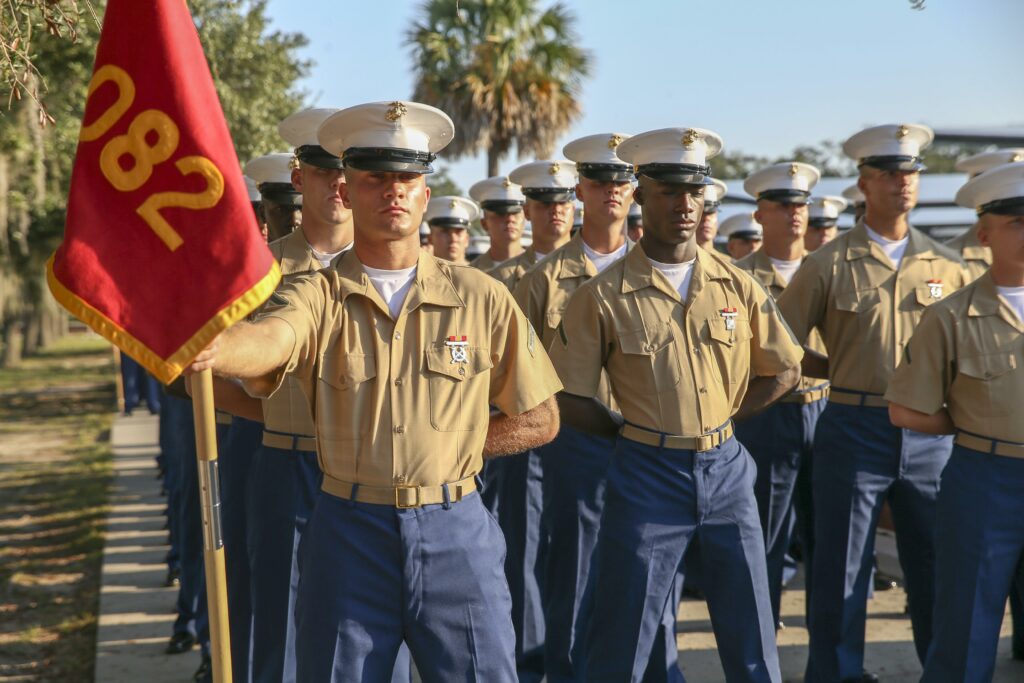 Marine recruit loses more than 100 pounds to graduate from boot camp