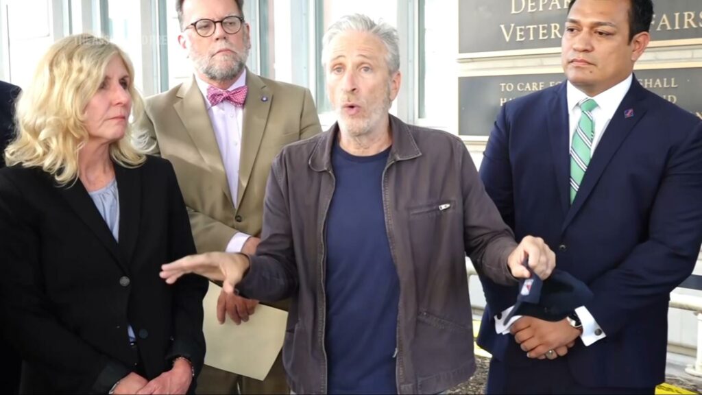 Jon Stewart Pushes VA to Cover Troops Sickened by Uranium after 9/11. Again, They Are Told to Wait.