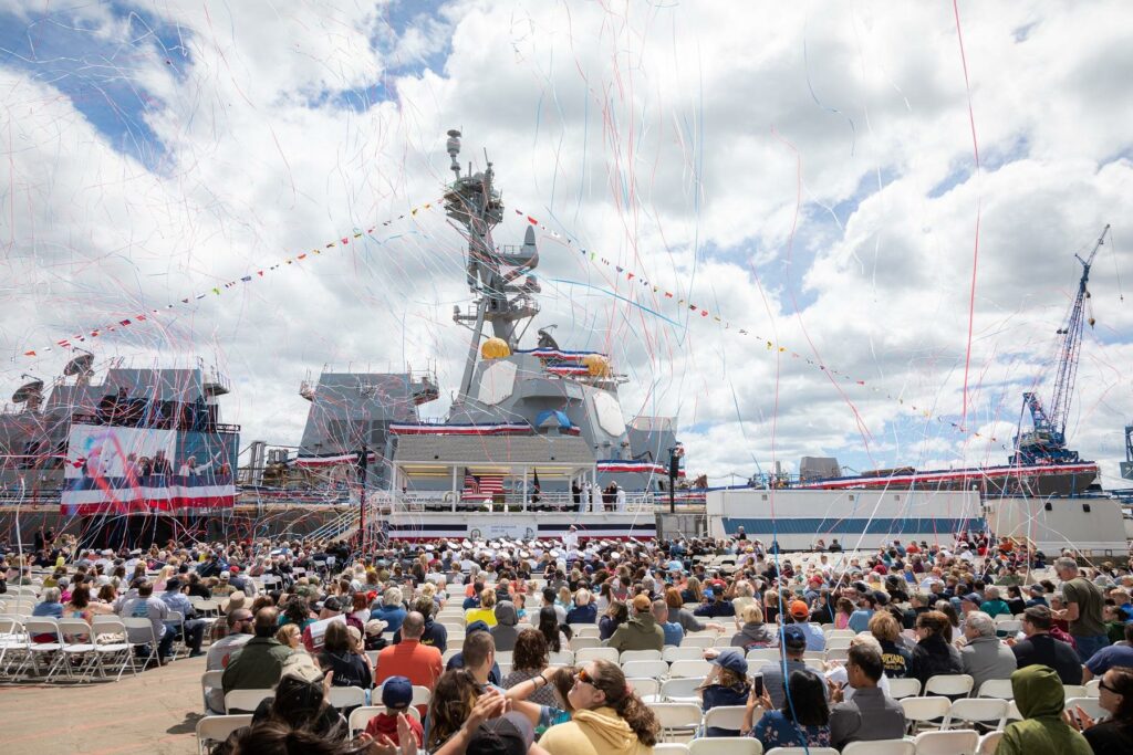 Navy christens destroyer for Marine who jumped on grenade in Vietnam