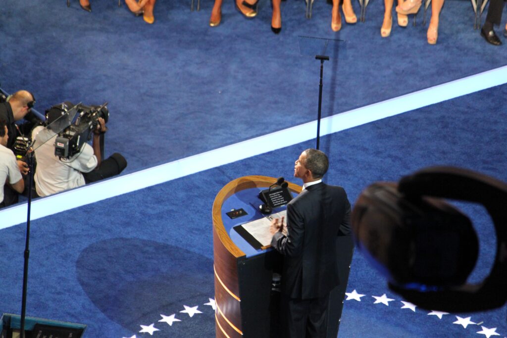 Obamas close DNC’s second night with Harris endorsement and pointed warnings about Trump