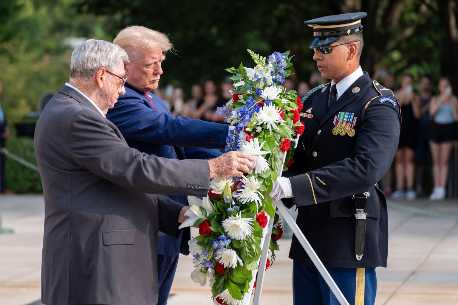 Trump visit to Arlington Cemetery sparks alleged altercation with aides