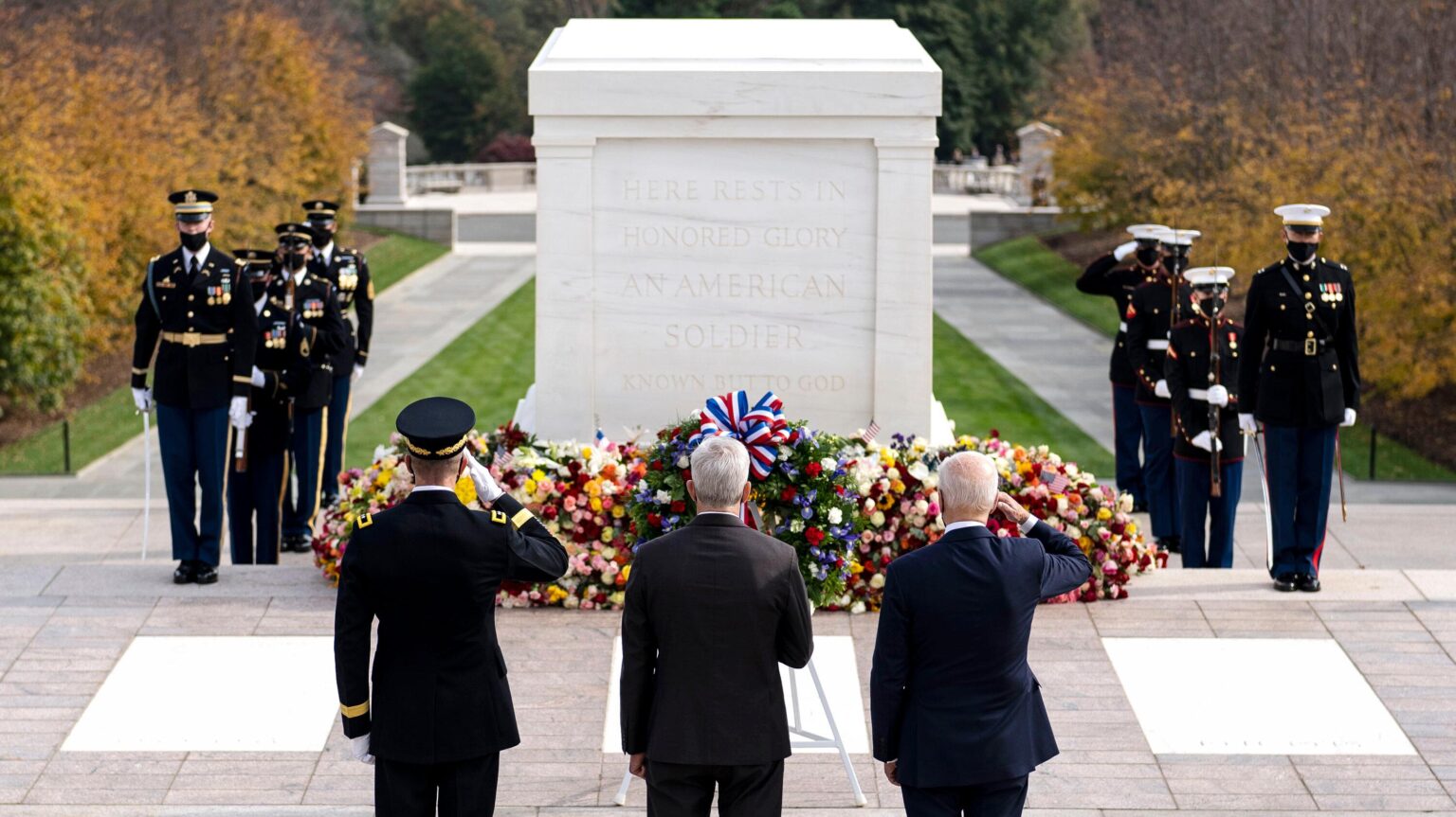 Biden and Harris Mark Veterans Day at Arlington Event