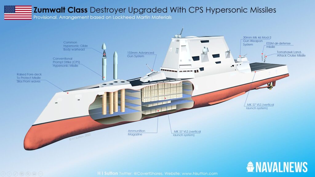 Stealth Destroyer to be Home for 1st Hypersonic Weapon on a US Warship