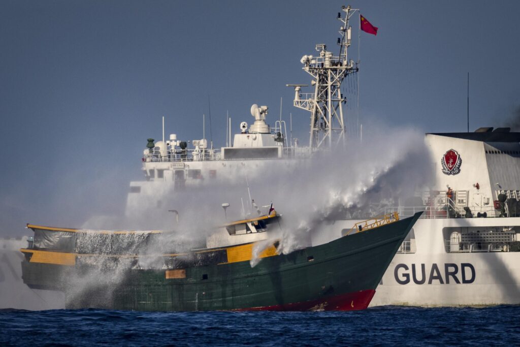 Philippines Says China’s Coast Guard Fired Water Cannons and Sideswiped Its Patrol Vessel