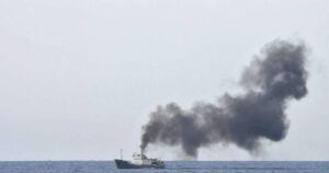 Russian spy ship caught fire off Syria’s coast, its broadcast recorded